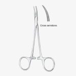 Hemostatic Forceps BJ Curved  Cross Serrations