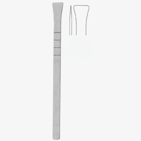 27-660-18-min-1.jpg Cottle Osteotome, 18cm, 16mm, Fishtail Shaped End, Straight, Graduated - Image 1