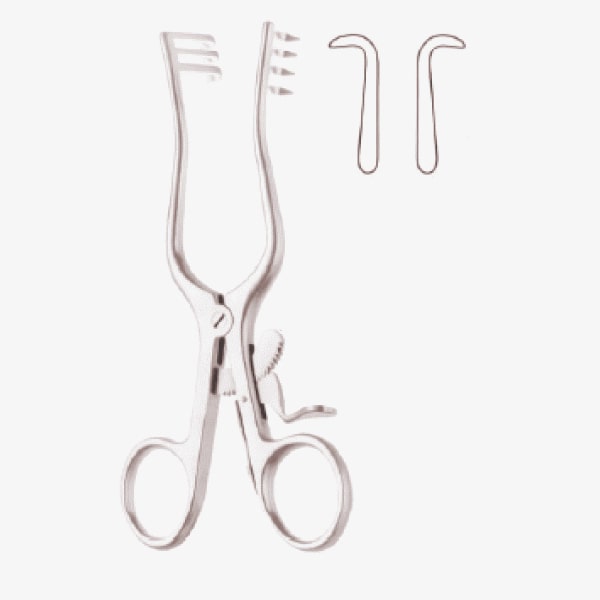 66-320-16-min-1.jpg Weitlaner Retractors, 3×4 Prongs 16.5cm - Image 1