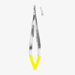 Castroviejo Micro Needle Holders Curved  Smooth TC GOLD