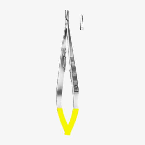 Castroviejo-Micro-Needle-Holders-Curved-TC-GOLD-1.jpg Castroviejo Micro Needle Holders Curved TC GOLD - Image 1